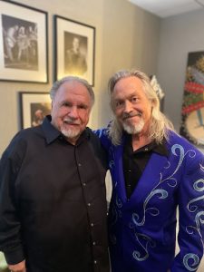 Gene Watson and Jim Lauderdale backstage at the Grand Ole Opry