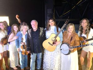 Gene Watson with the group Sister Sadie backstage at the Grand Ole Opry